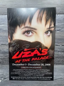 LIZA'S AT THE PALACE, 2008, SIGNED BROADWAY WINDOW CARD, LIZA MINELLI - Picture 1 of 9