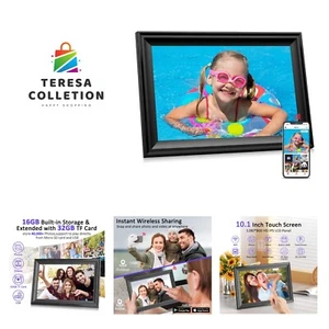 Digital Picture Frame 10.1 Inch WiFi Photo Frame Electronic, IPS HD Display T... - Picture 1 of 9