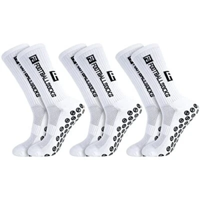 3 Pairs Non Slip Sport Soccer Socks anti Slip Football Grip Socks Unisex  - Image 1 of 4