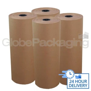500mm x 200M x 4 ROLLOS DE PAPEL ENVOLVENTE KRAFT MARRÓN 88gsm - Imagen 1 de 5