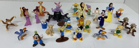 Lot of 28: DISNEY FIGURINES: Cake Toppers: Vintage 1990's: PVC Mixed Collection Cover