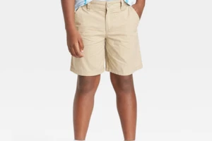 Boys' Flat Front 'at the Knee' Woven Shorts - Cat & Jack™ - Picture 1 of 5