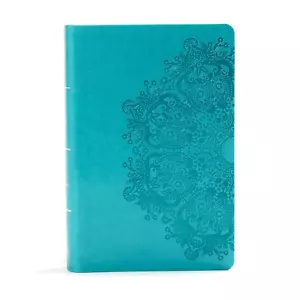 Large Print Personal Size Reference Bible, Teal, Indexed, Red Letter - Picture 1 of 12