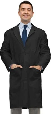 Professional Lab Coat for Men - Laboratory Coat Kick Pleat NY Threads - Image 1 of 4