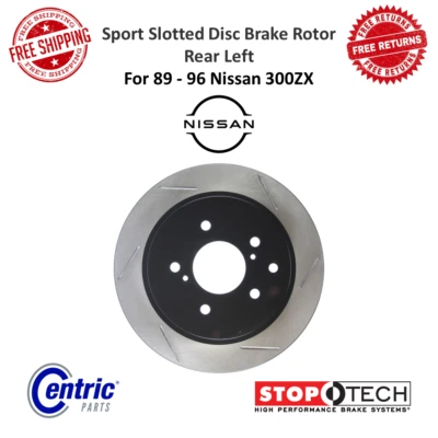 Rotor de freno de disco StopTech Sport ranurado trasero izquierdo ventilado para 89-96 Nissan 300ZX Foto 1 de 4