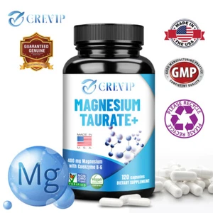 Magnesium Taurate 400mg - Muscle, Joint & Heart Health, Improve Memory, Sleep - Picture 1 of 13