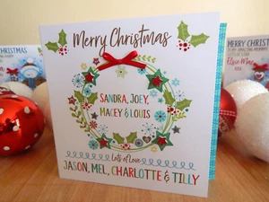 Navidad Tarjeta de corona especial personalizada de Navidad NAVIDAD - Imagen 1 de 11