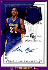 2013-14 Panini National Treasures Game Gear Signature #KB Kobe Bryant AUTO /30