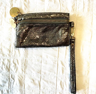 Deux Lux клатч бронзовый черный металлик текстурированный 6 «x 2,5» ремень с подкладкой карманы - Изображение 1 из 4