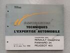 Rta Revue Technique Automobilee xpertise Renault Dauphine Panhard 24 Peugeot 403