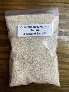 Tulum Beach Sandprobe Quintana Roo, Mexiko Strand Sandprobe 4oz rosa - Bild 1 von 9