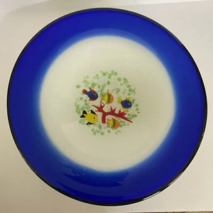 Mid Century Murano Art Glass Bowl Fish Coral Design - Picture 1 of 7