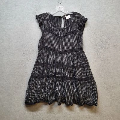 Vestido Feminino Free People PEQUENO PEQUENO Preto Floral Retrô Kitty Fit & Flare - Imagem 1 de 4