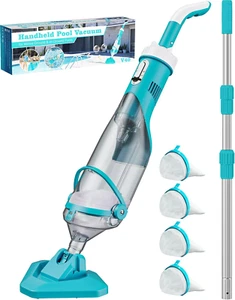 Cordless Pool Vacuum with Telescopic Pole, 18.5 GPM Powerful Suction, 1.5H Super - Picture 1 of 12