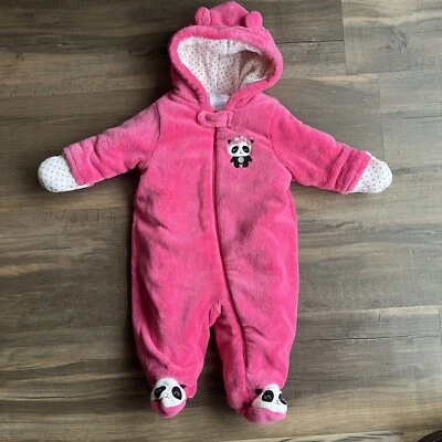 Little Wonders Bebé Niña Rosa Vellón Bunting Panda 3-6 Meses Foto 1 de 4