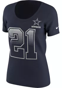 Dallas Cowboys NFL Ezekiel Elliott #21 Women's Modern N&N T-Shirt, 2XL - Picture 1 of 2