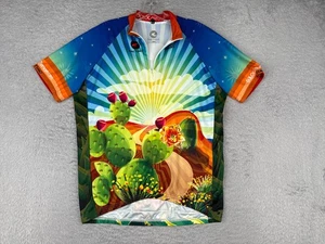 Pactimo Cycling Jersey Adult Extra Large Blue Green Arizona Desert 1/2 Zip Poly - Picture 1 of 13