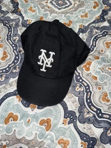 New York Mets 47 Brand Clean Up Adustable Hat Cap Black - Picture 1 of 3