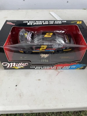 1996 Rusty Wallace #2 Miller Thunderbird 1:24 Racing Champions Diecast Bank - Image 1 of 4