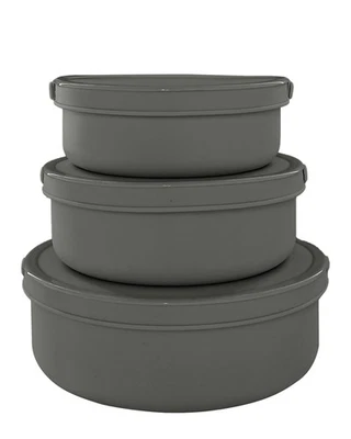 Contenedores de almacenamiento de alimentos de silicona cuenco, juego de 3 lunch bento de silicona reutilizables... Foto 1 de 4