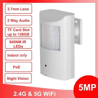 5MP PoE 2.4G+5G WIFI PIR Style 940NM IR 3.7mm Objektiv IP Kamera 2-Wege Audio - Bild 1 von 4