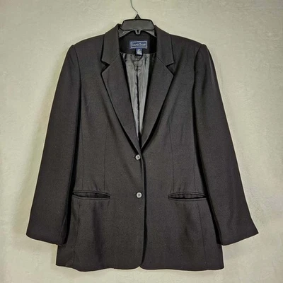 Куртка женская Laura Scott Blazer размер 14 карманы с длинным рукавом черная - Изображение 1 из 4