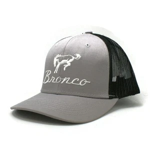 Hat - Ford Bronco Adjustable Mesh Vented back Grey & Black Cap - Picture 1 of 4