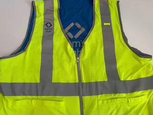 Sams Club Mitarbeiter Uniform gut sichtbar blau gelb Wendeweste Größe Large Reißverschluss - Bild 1 von 8