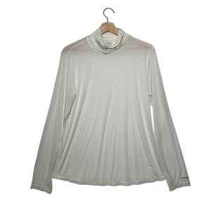 Jamie Sadock Sunsense Long Sleeve Turtleneck Layering Top White Lightweight XL - Picture 1 of 11