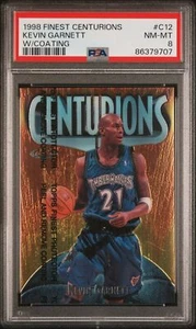 1998-99 FINEST CENTURIONS KEVIN GARNETT W/COATING #C12 /500 PSA 8 - Picture 1 of 2