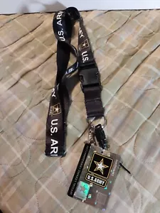 OFFICIAL U.S. ARMY BLACK COLOR 24"x1" Lanyard /Detachable Buckle - Picture 1 of 8