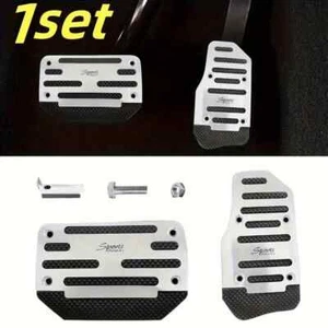 1 Set/2pcs Non-Slip Aluminum Alloy Car Pedal Covers for Gas & Brake Pedal SILVER - Bild 1 von 1