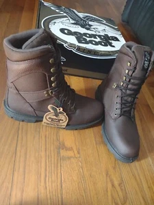Nib men's Georgia boot Homeland 8" boots size 8.5 brown 600g waterproof - Picture 1 of 7