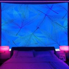 Leaf Abstract Large Wall Art Poster Blacklight Tapestry UV Reactive Wall Hanging