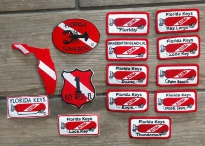 Scuba Dive Florida Patches, Florida Keys Scuba Tank Patch - Image 1 of 2