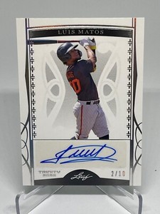 2022 Leaf Trinity Luis Matos Auto Card #d /10 SAN FRANCISCO GIANTS