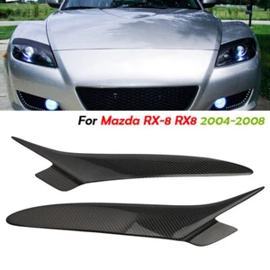 Cubierta de fibra de carbono para tapa de faros delanteros cejas párpados para MAZDA RX 8 RX8 04-08 - Imagen 1 de 6