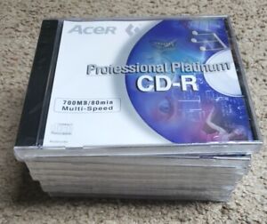 Acer CD-R High Capacity 700MB 80 Min Professional Recordable Discs (lot of 8)