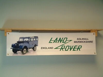 Land Rover Serie 1 BANNER SWB Oldtimer Werkstatt Garage Oldtimer Show Wall Display