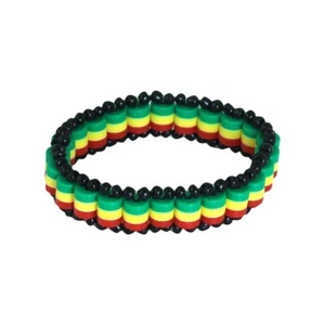 Men's Bracelet | Ghanaian, Beaded Bracelet | Handmade, Multicolor Rasta Bracelet - Picture 1 of 5