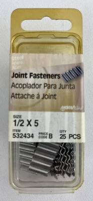 Sujetadores de juntas corrugadas Hillman tamaño 1/2" x no. 5 25 Piezas 532434 Foto 1 de 4