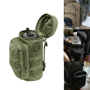 MOLLE Grande Sacchetto Bottiglie d'Acqua Esterno Tattico Cerniera Pacchetto Idratazione Borsa Cintura - Foto 1 di 13
