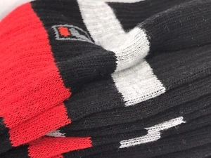 Men's FILA BOLD COLORS Red Black 12% COTTON Crew Socks - 3 PACK - $29 MSRP ๐ ๐ฅ - Picture 1 of 12