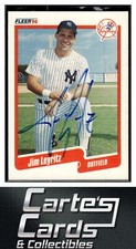 Jim Leyritz 1990 Fleer Update #U-112 Yankees TTM/IP Signed Autographed