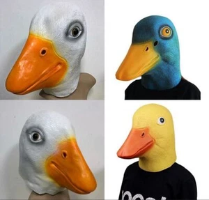 Masquerade Halloween Latex Animal Duck Head Mask Carnival party Cosplay Costumes - Picture 1 of 12