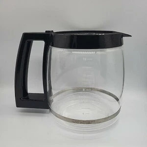 Jarra cafetera de vidrio de repuesto Cuisinart 12 tazas negra DGB-500 DCC-1200 - Imagen 1 de 8