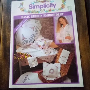 Simplicity Basic Ribbon Embroidery Book No. 3762 Craft Booklet - Picture 1 of 4
