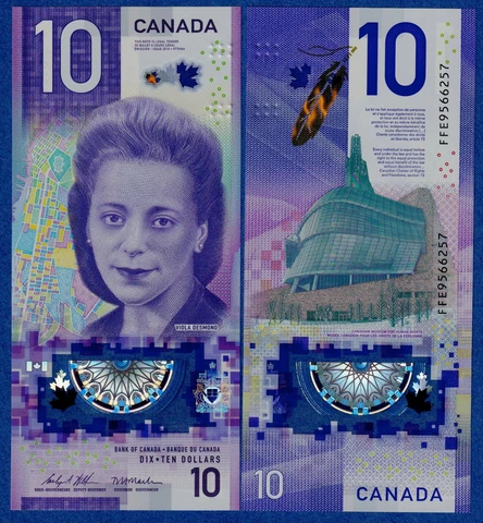 Canada $10 (2018) -BC-77b Viola Desmond -UNC Polymer *IBNS Award Winning Note* Cover