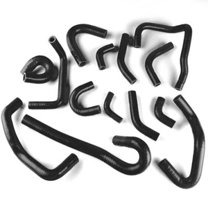 Black For Nissan Skyline R32 R33 R34 GTR RB RB26DETT Silicone Coolant Hose - Picture 1 of 4
