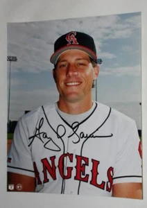 Gary DiSarcina SIGNED 1993 MLB PHOTO California Angels ALL STAR 1995 - Picture 1 of 2